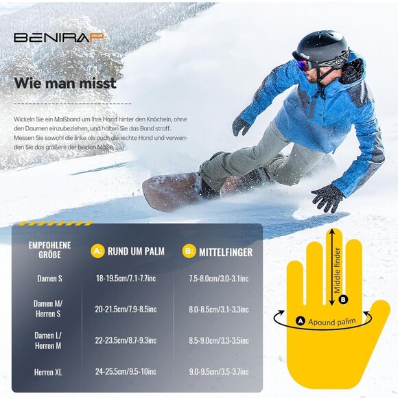 Lightweight Winter Gloves for Men Women, Touch Screen Warm Running Gloves, Windp - Picture 8 of 10